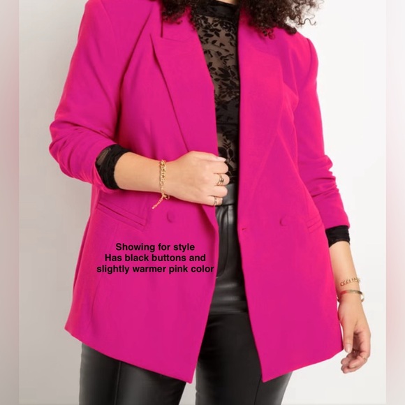 Eloquii Jackets & Blazers - Eloquii Strong Shoulder Blazer EUC worn once coquettegirl 80s black button